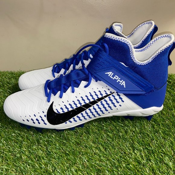 Nike Alpha Menace Pro 2 Mid White Blue PE Football Cleats BV3945-101 Mens 14 NEW main image 6